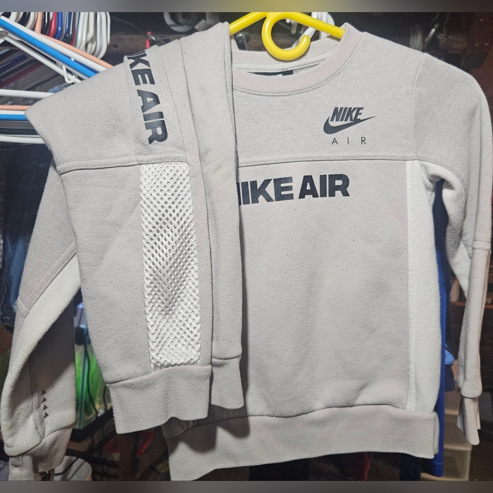 Small Boys Nike Air Gray Sweatshirt and Pants Set